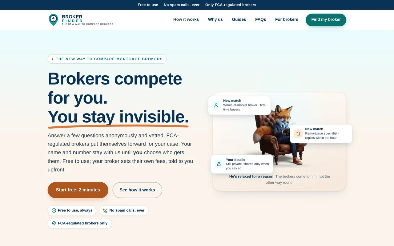 Broker Finder website
