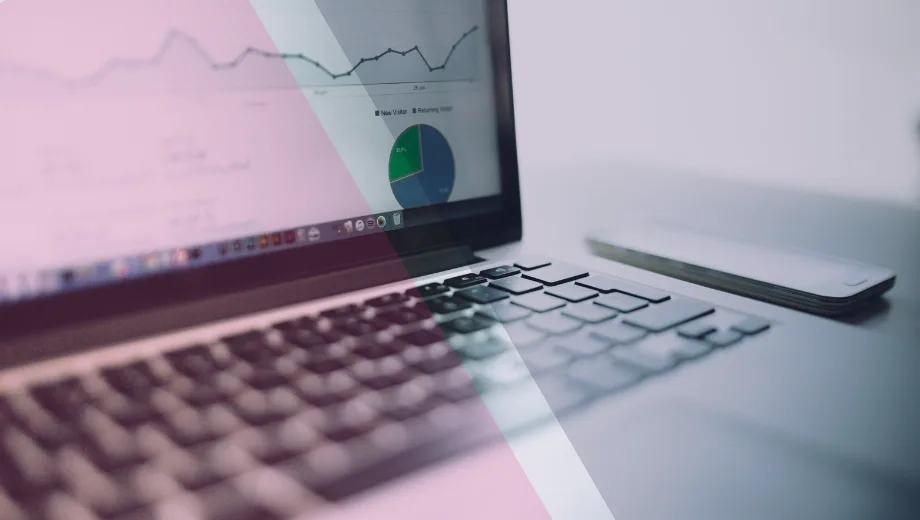 Laptop displaying Google Analytics conversion rate